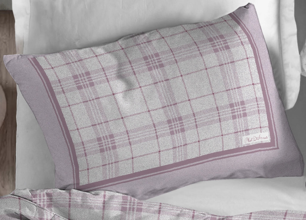 Copripiumino Sacco Piumone Cotone Flanella Pensieri Delicati Disegno Torino - Singolo - Rosa