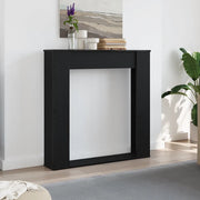 Cornice per Camino Rovere Nero 100x20x100 cm in Truciolato 865982