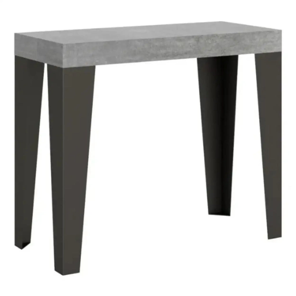 Consolle allungabile 90x40/300 cm Flame Premium cemento gambe antracite