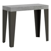 Consolle allungabile 90x40/300 cm Flame Premium cemento gambe antracite
