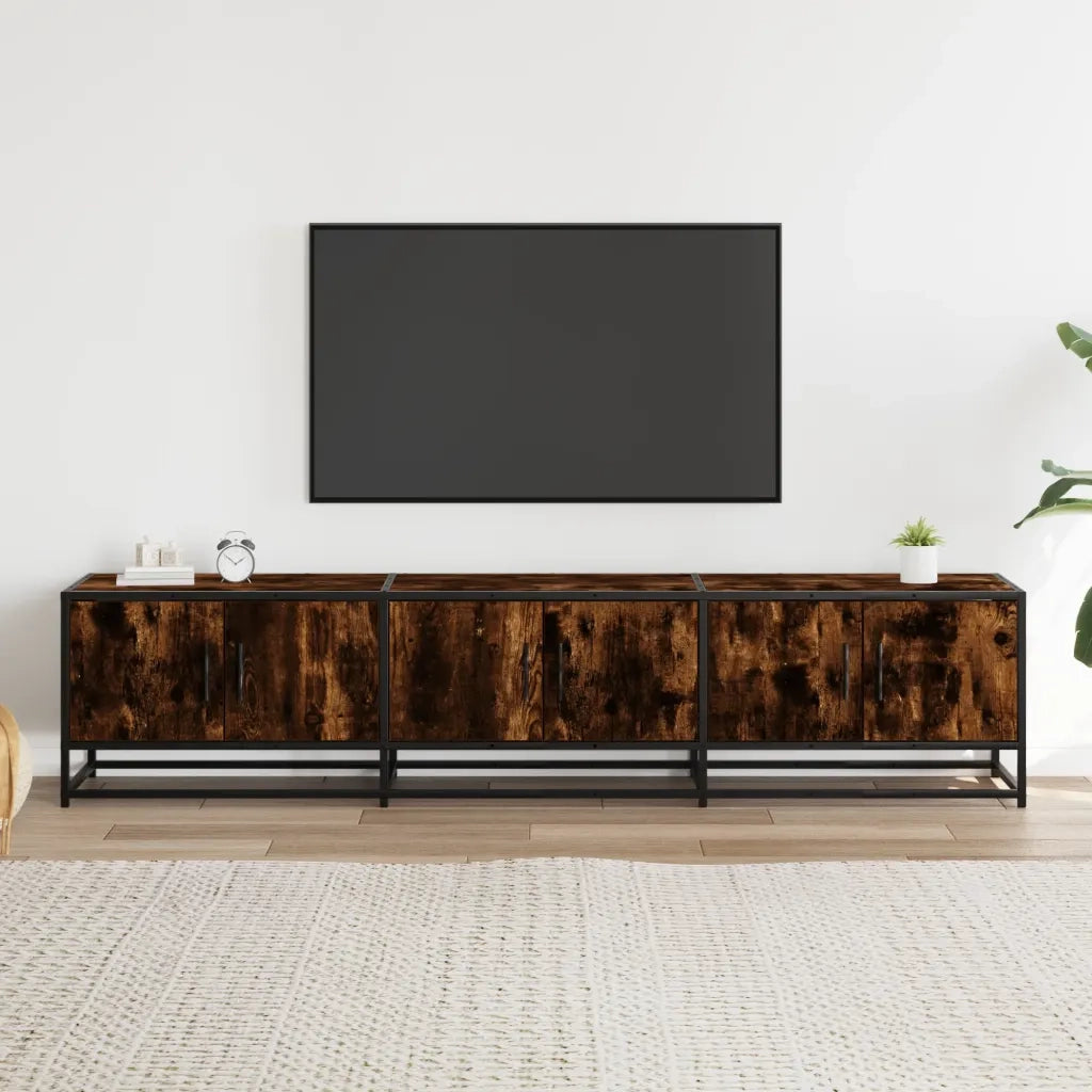 Mobile TV | Armadietto TV | Mobile Porta TV Rovere Fumo 180x35x41 cm in Truciolato