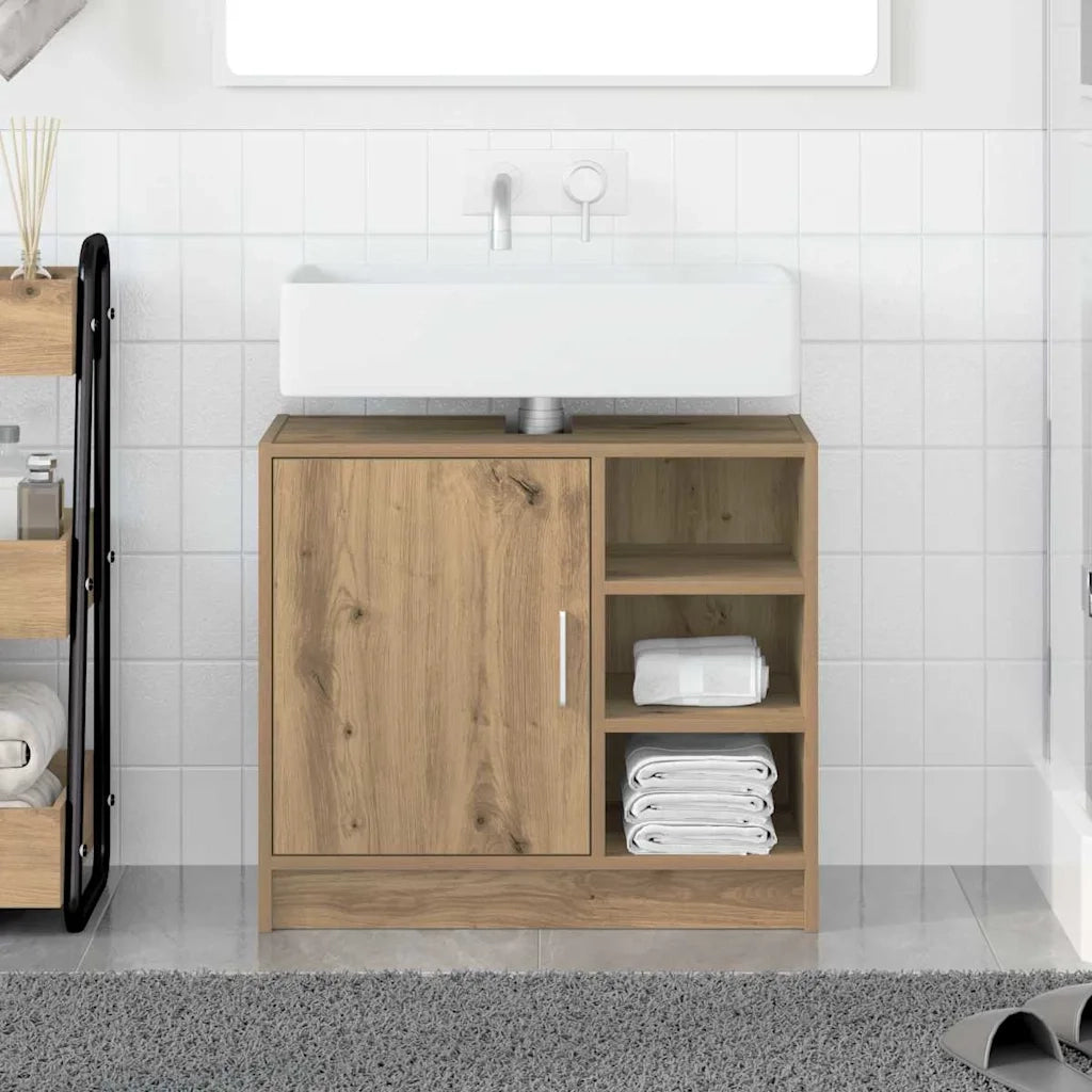 Mobile da Bagno con porta Rovere artigianale 63 x 29 x 55 cm 869213