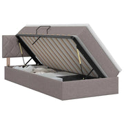 Letto con contenitore e materasso Tortora 100 x 200 cm 3458667