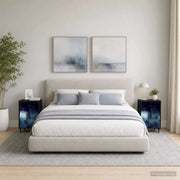 Armadio da Notte RAALTE 2 pz Rovere Nero 36 x 33 x 61 cm 8007316