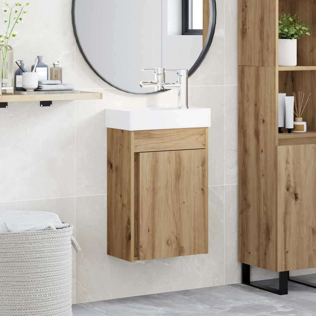 Mobile bagno con rubinetto Rovere Artigianale 889528