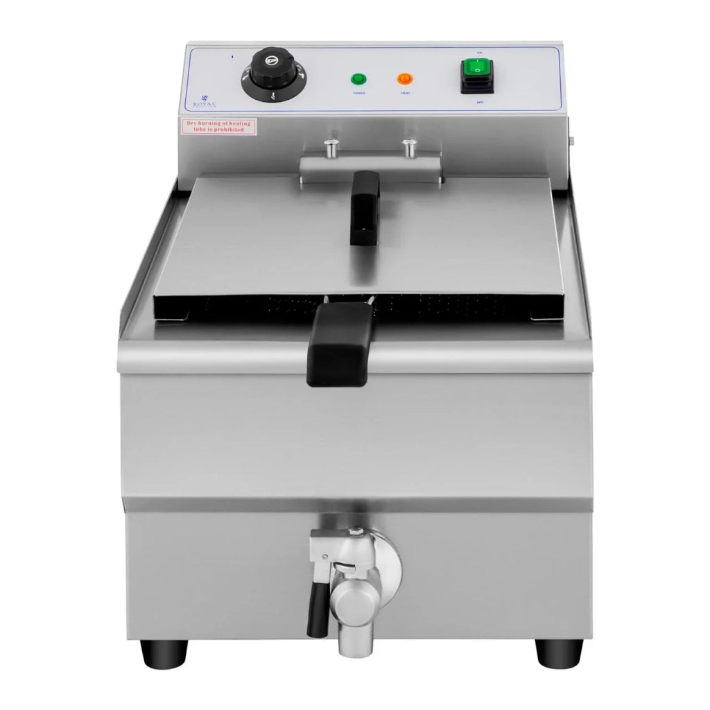 Friggitrice elettrica professionale per ristoranti 1 x 16 litri rubinetto di scarico - 230 V 14_0001777