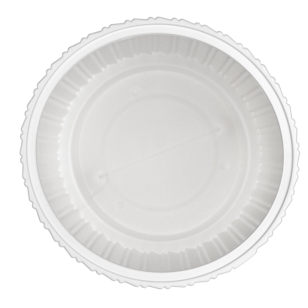 Vaso da fiori KADAX da 30 cm con coperchio e inserto, in plastica bianca.