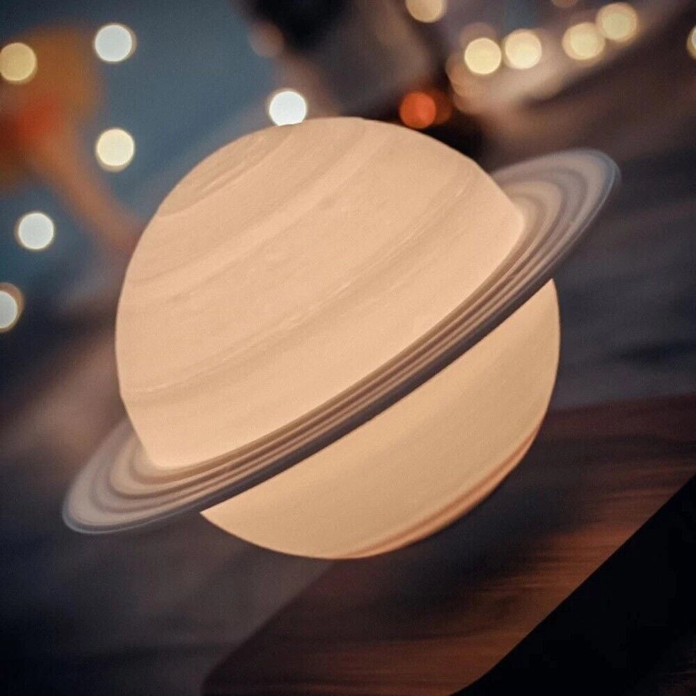 Lampada da tavolo a LED Saturno levitante magnetica gravità cambia 3 colori luce idea regalo