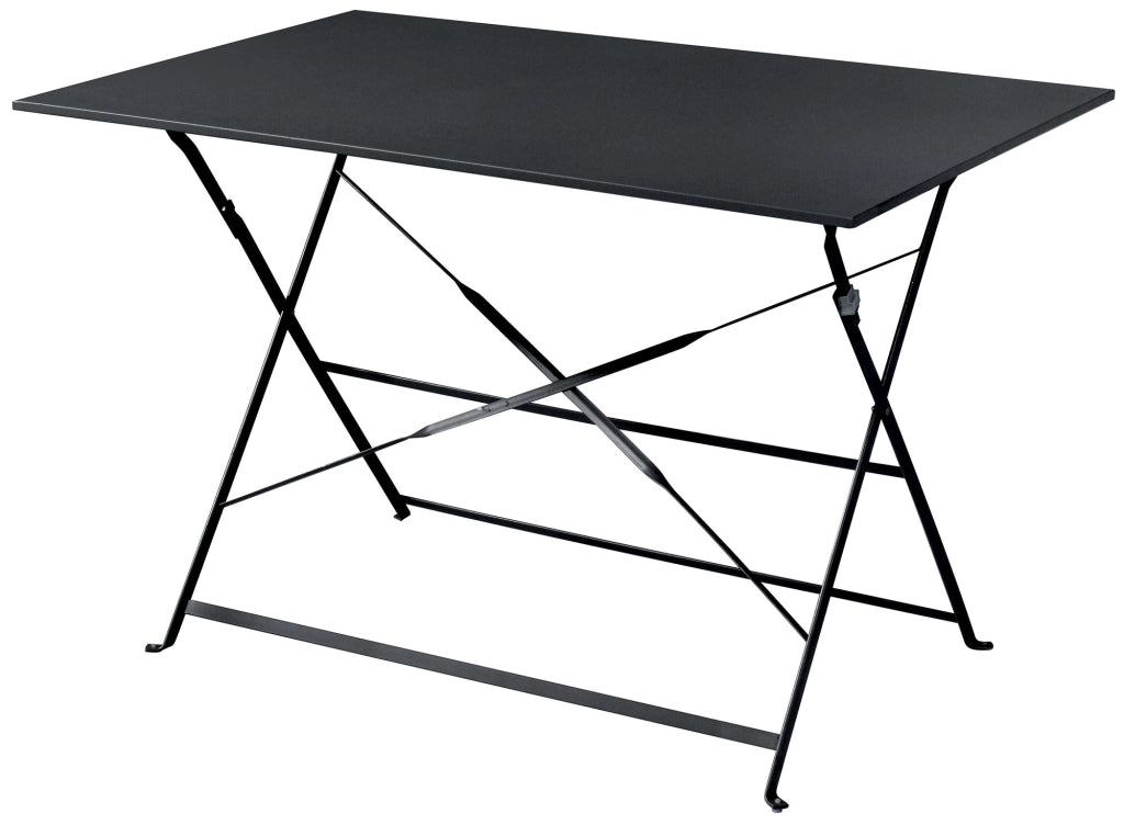 Tavolo Pieghevole da Giardino 110x70x72 cm in Ferro Antracite