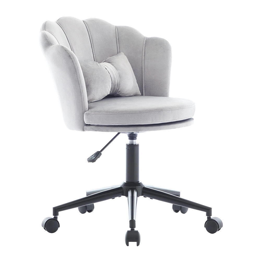 Sgabello Trucco - Xylo - 60??65??130 cm - Schienale a Petalo Grigio