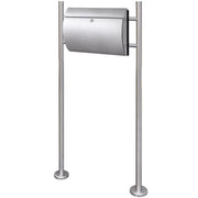 Cassetta postale in acciaio inox dal design contemporaneo su gambe 120 cm 1002005
