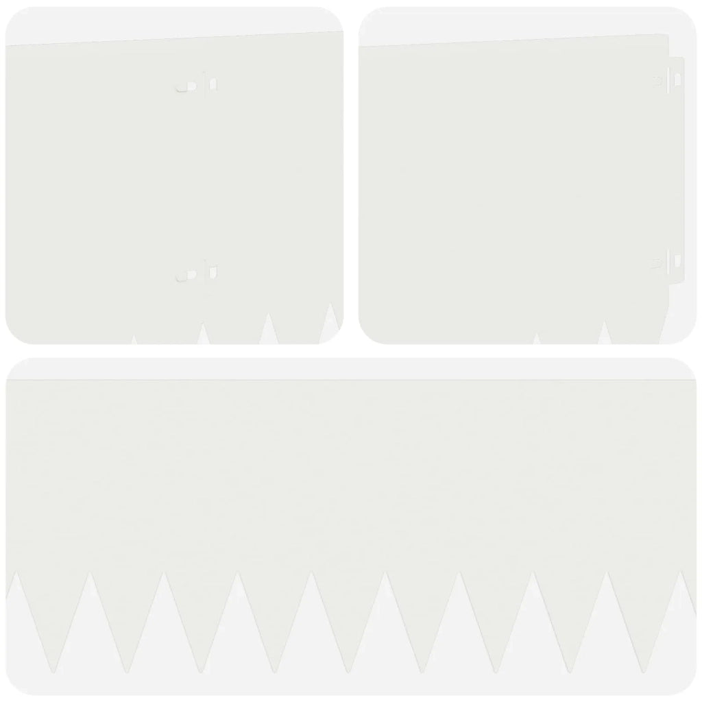 Bordura per Prato 10 pcs 103 x 25 cm Acciaio Bianco 8008394
