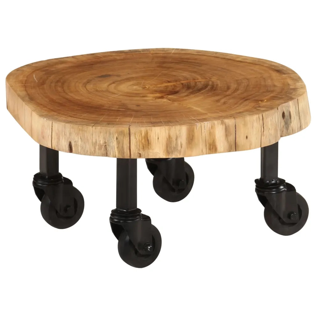 Tavolino da Salotto-Tavolino da soggiorno-Tavolo in Legno Massello di Acacia 60x55x25 cm