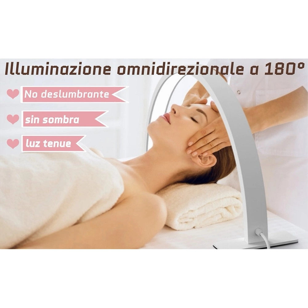 Trade Shop - Luce A Mezza Luna Per Scrivania Lampada Lunare A Led Per Unghie Trucco Estetista -
