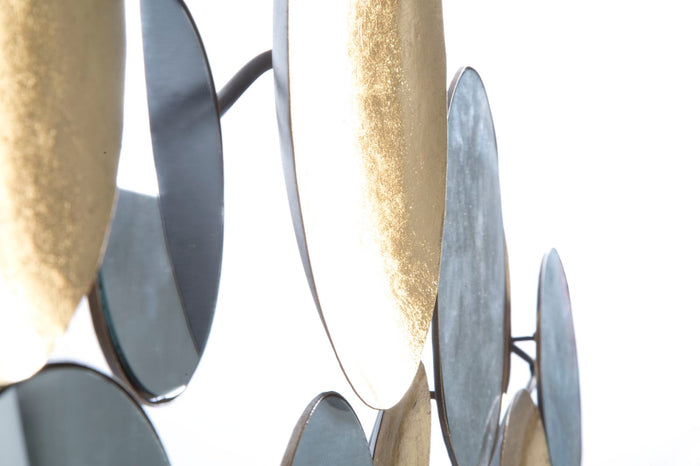 Pannello Oro Specchio Glam 118x2,5x60 cm in Ferro Oro