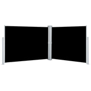 Tenda da Sole | Tenda parasole Laterale Retrattile Nera 140x1000 cm
