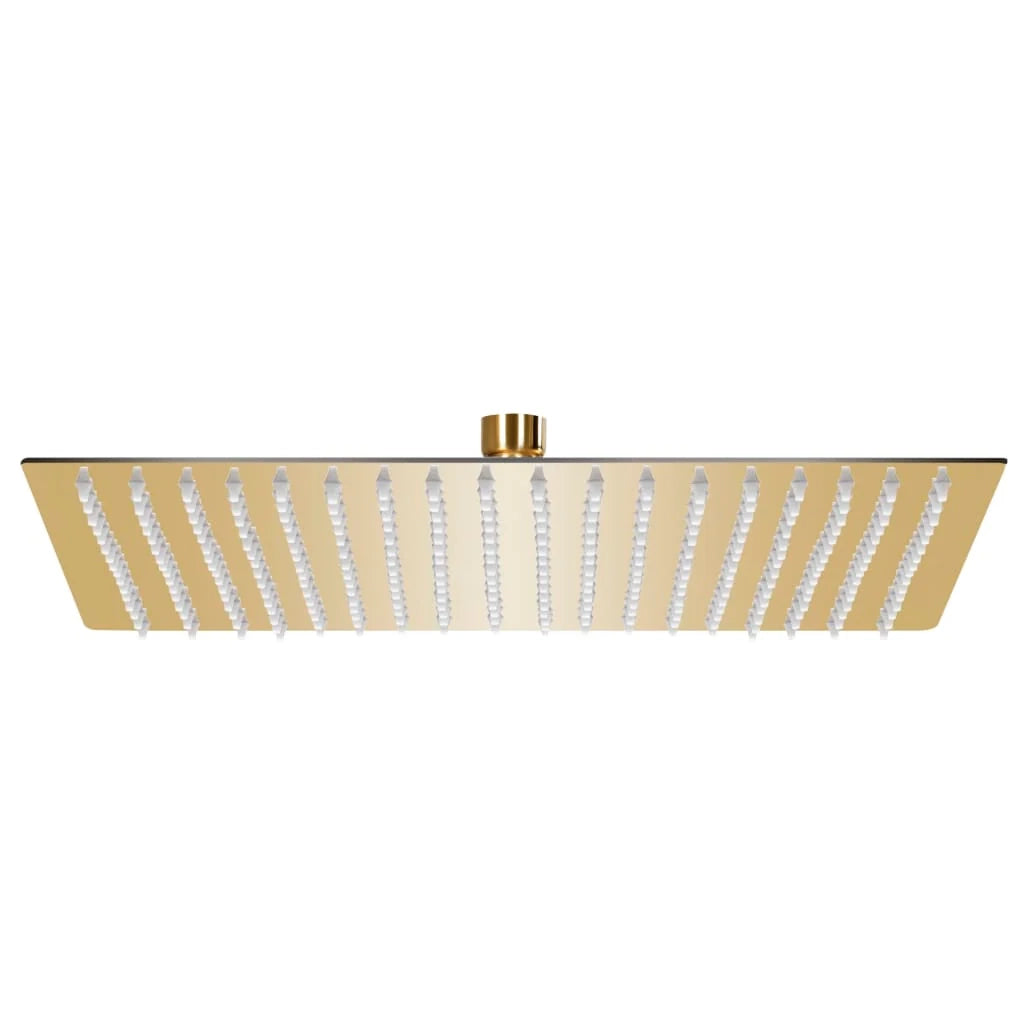 Soffione doccia a pioggia soffione doccia accessorio per il bagno acciaio inox 50 x 50 cm quadrato oro 02_0002094
