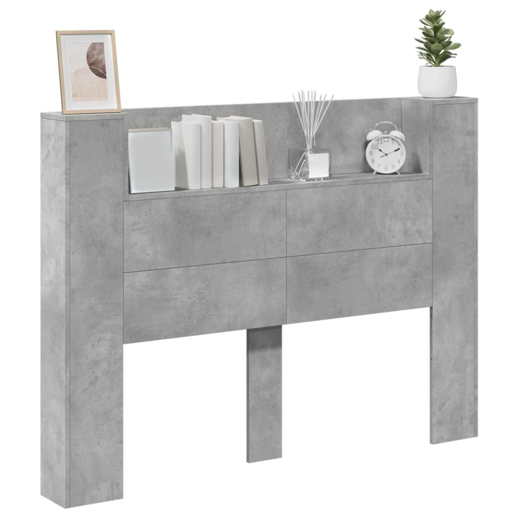 Testiera Letto Grigio Cemento Legno ingegnerizzato
