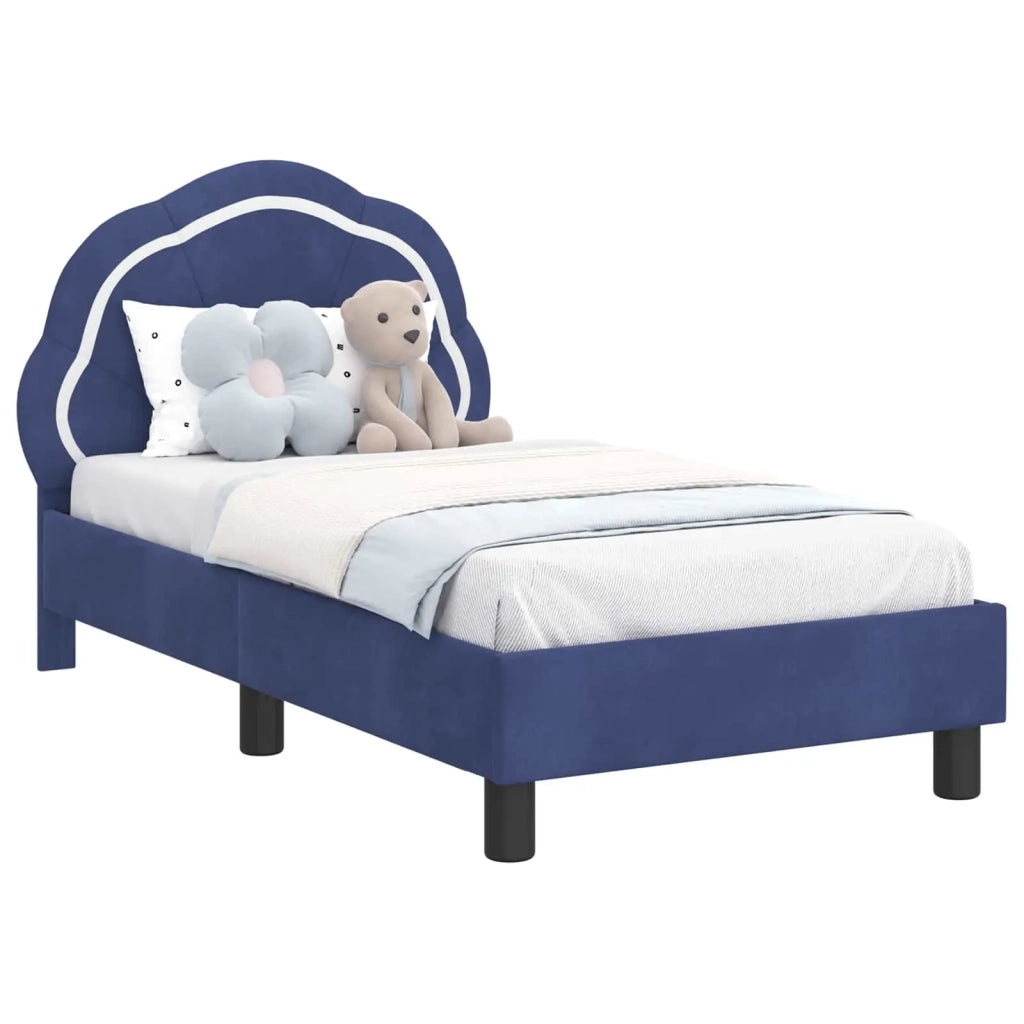 Struttura letto per bambini con testata Blu Polizia 70 x 140 cm