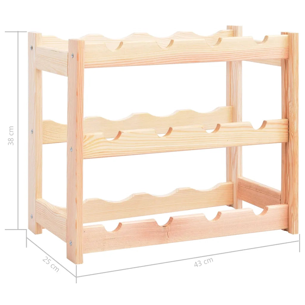 Portavini da 12 Bottiglie in Legno di Pino cod mxl 54369