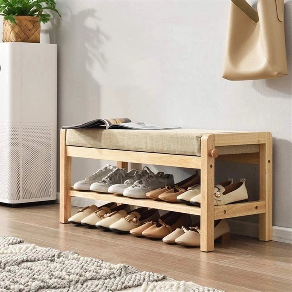 scarpiera Scarpiera per la casa Scarpiera Scarpiera in Legno Scarpiera per Uso Domestico con Cuscino per Sedile Scatola per Scarpe da Ingresso per Soggiorno (Dimensioni : Large)