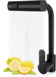 Ceramica Cascata da Cucina 3 Modelli d'Acqua - 360 Gradi Rotante - Unico Manico - Nero - 31 x 14 x 19 Cm.