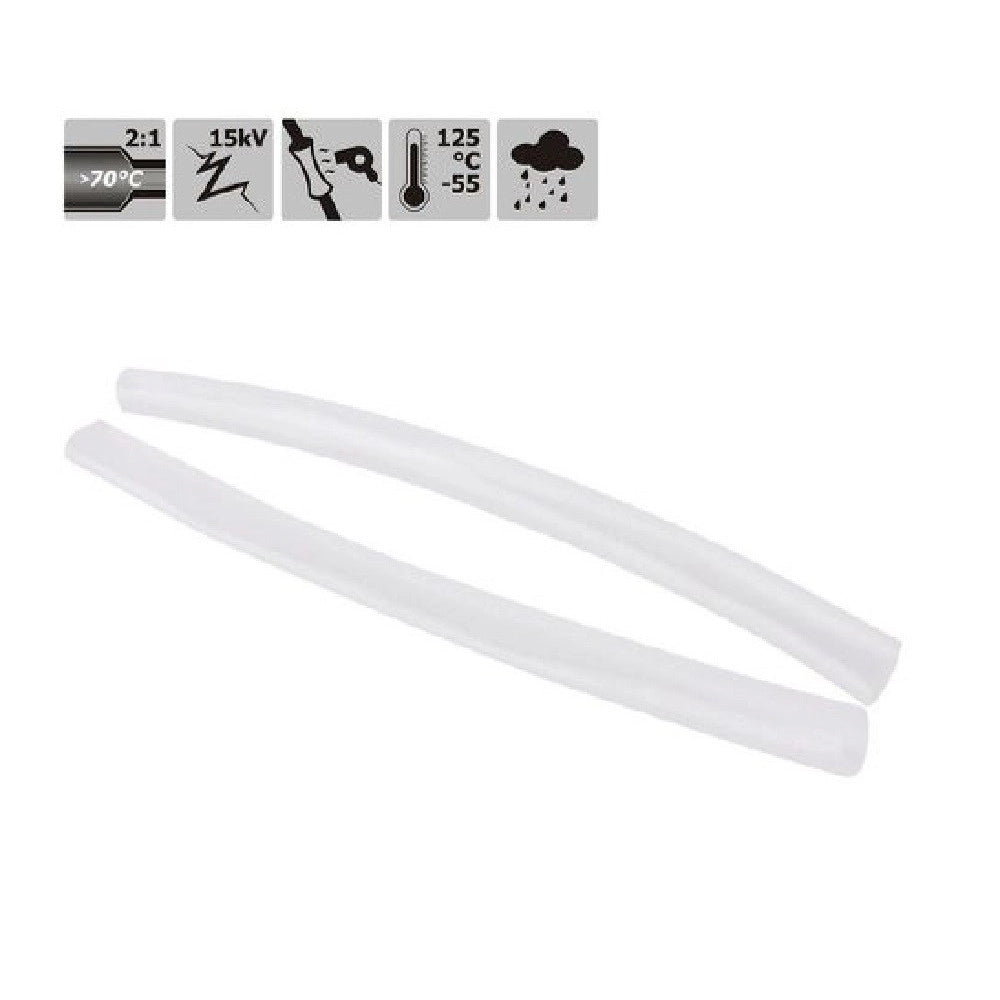 Trade Shop - Set 10pz Guaine Termorestringenti Termoretrattili Trasparenti 5x120mm Cavi 57073 -