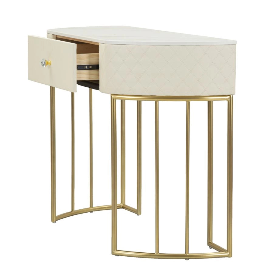 Console Sharon 100x40x75 cm in Pino e MDF e Metallo e Plastica