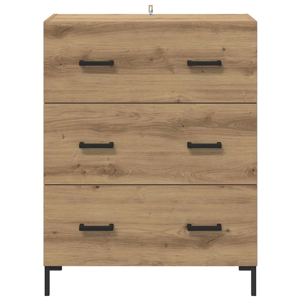 Credenza con Cassetto-Buffet-Armadio da cucina Rovere artigianale 69,5 x 34 x 90 cm 218794