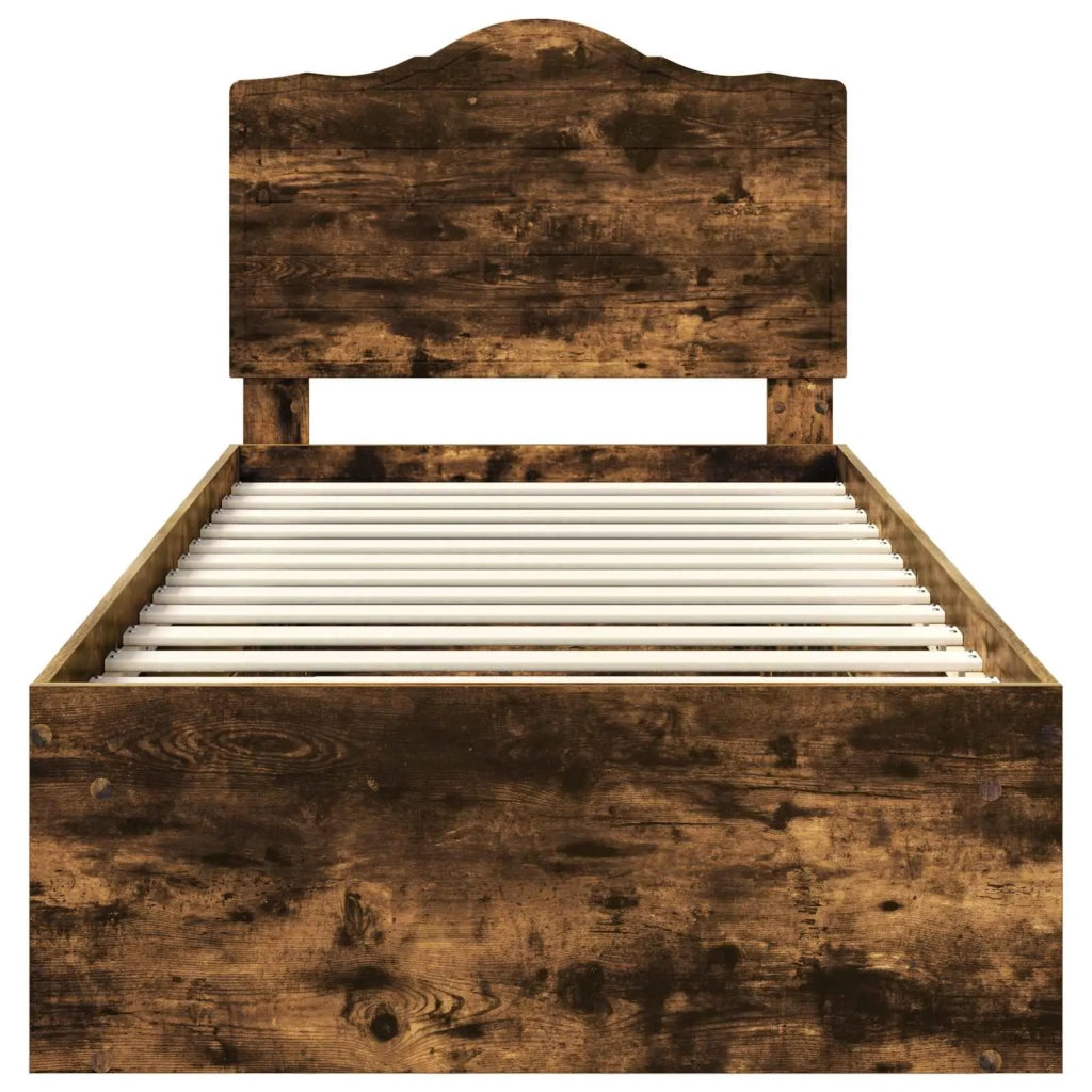 Struttura del letto-Giroletto Rovere fum¨¦ 100 x 200 cm Pino massello 328561