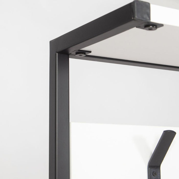 Mobile Ingresso con Scarpiera e Appendiabiti 78x30x182 cm in MDF Nomad Bianco