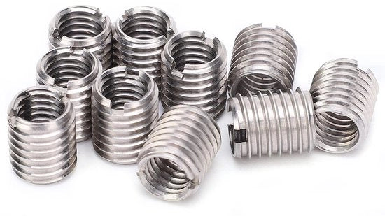 Adattatore di filo M10 a M8 - 10 pezzi di morsetto di inserimento - conico di riparazione di filo - materiale di filo - viti D - bus viti - acciaio inossidabile - adattatore di filo di vite