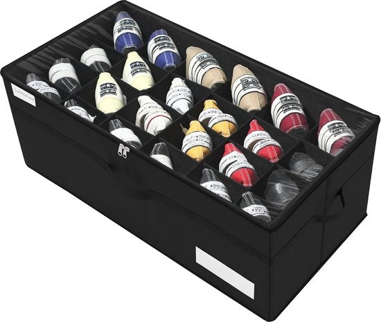 Scatola per Scarpe di Alta Cintura - Spazia Risparmio - Nero - Per 24 Pair