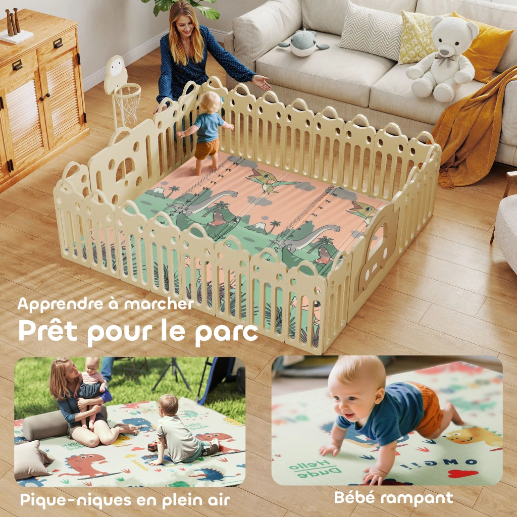 Tapis d'¨¦veil per bambini ¨C zephmum ¨C 196x176x1.5 cm multicolore