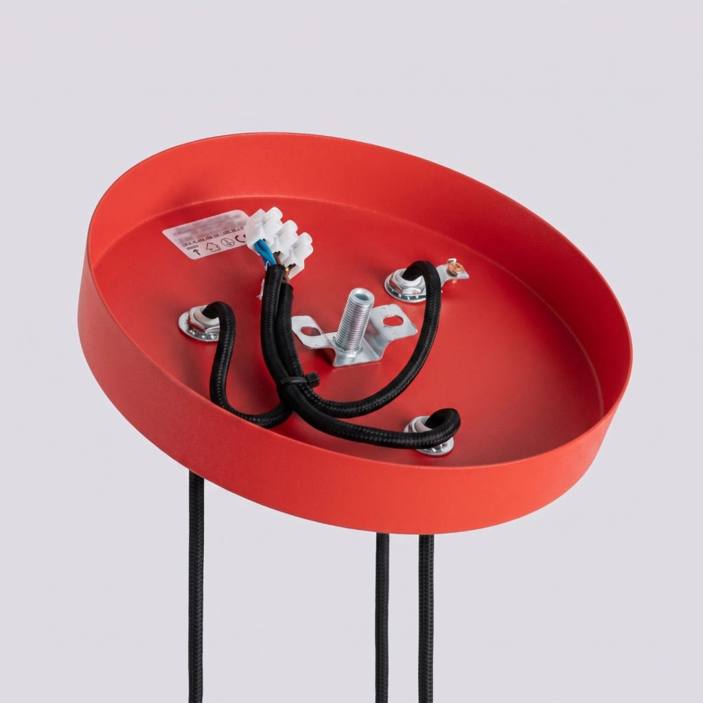 Lampada a sospensione KARBON 3P rosso