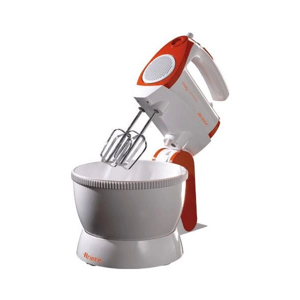 Ariete 1565 mixy professional - sbattitore elettrico con ciotola rotante - 5 velocità - 2 set di fruste in acciaio inox - 2,4 l - 300 watt - arancione - ARI15651