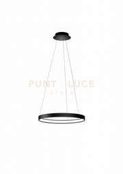 ANELLO SOSPENSIONE NERO VERNICIATO DIAM.55cm 3000K 2965LM 33W DIMMERABILE