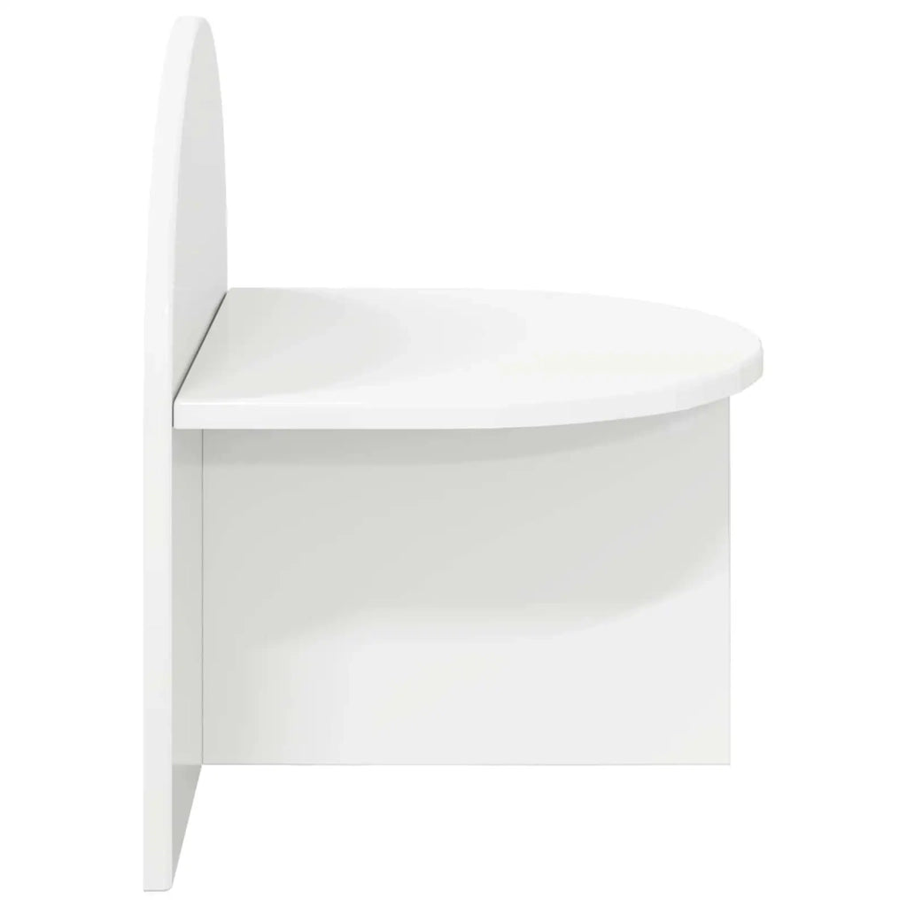 Comodino | Armadio da Notte | Mobiletto da notte Bianco Lucido 40 x 35,5 x 45,5 cm Legno ingegnerizzato