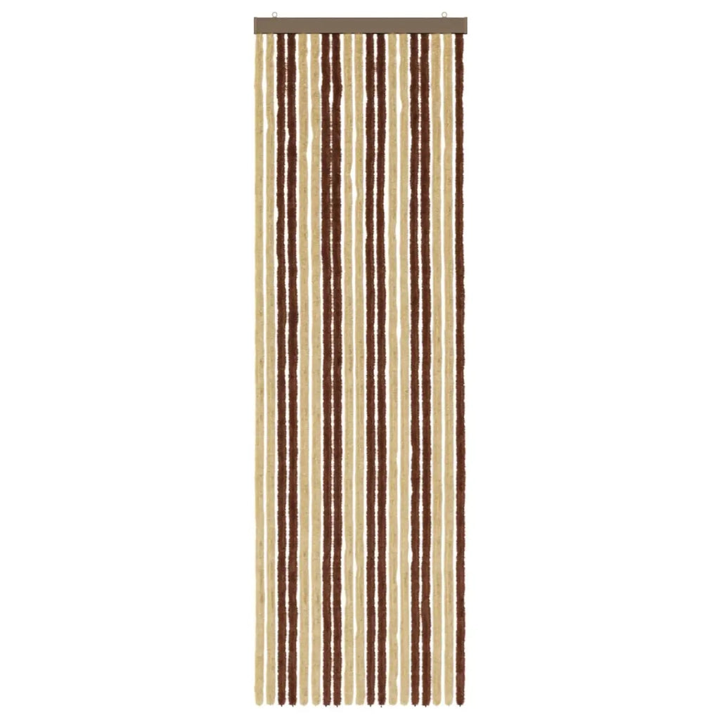 Tenda per insetti in chenille Marrone e Beige 56 x 185 cm 42034445