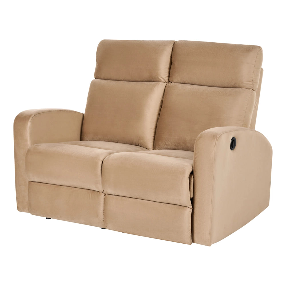 Divano reclinabile elettrico moderno in tessuto vellutato a 2 posti marrone chiaro design moderno glamour soggiorno