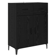 Credenza | Madia | Buffet da pranzo | Armadio da pranzo Rovere Nero 69,5 x 34 x 90 cm Legno multistrato