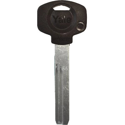 CHIAVE PUNZONATA 7X7 ORIGINALE YALE - TESTA NERA ALPACCA