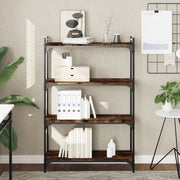 Libreria a 4 Ripiani Rovere Fumo 80x30x120 cm Legno Multistratocod mxl 109595