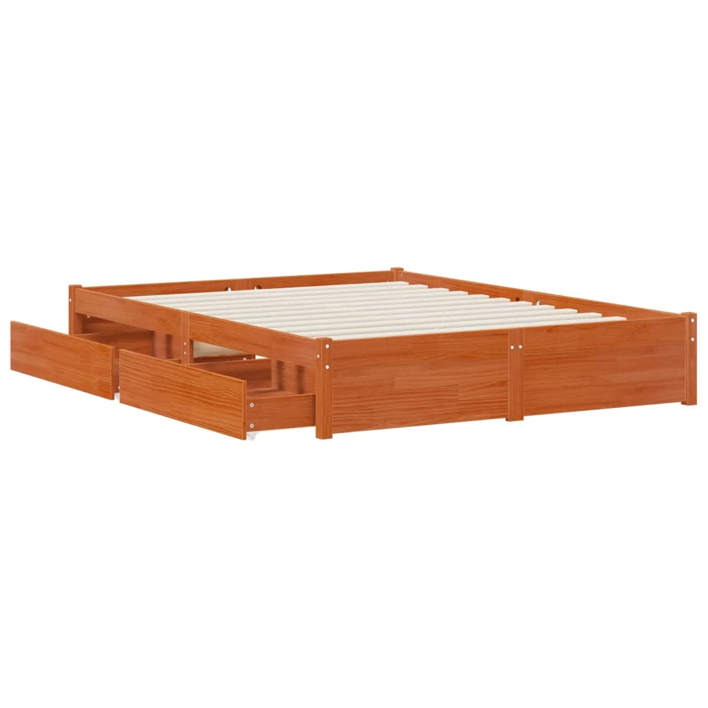 Struttura del letto con cassetto Legno di Pino Massello 3423806