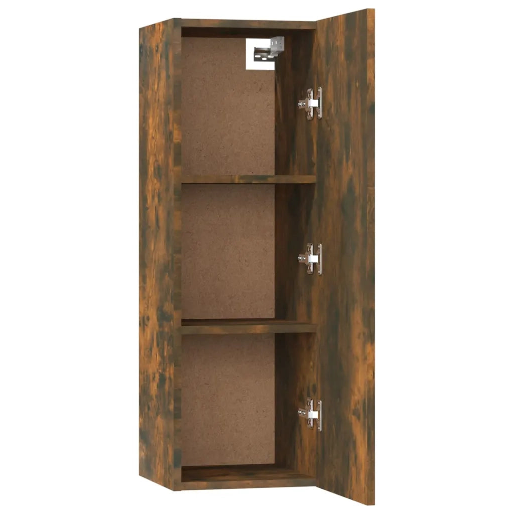 Set di Mobili Porta TV 5 pz Rovere Fumo in Legno Multistrato cod mxl 12139
