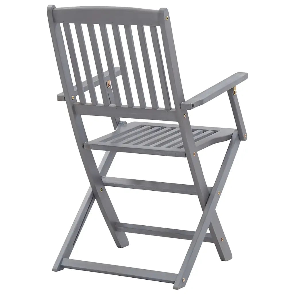 Sedie da Giardino Pieghevoli 4 pz in Legno Massello d'Acacia 46334