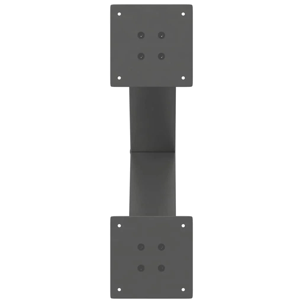 Set di 2 gambe per tavolo da pranzo moderne e robuste a forma di X 60 x 72-73 cm in acciaio antracite 02_0057246
