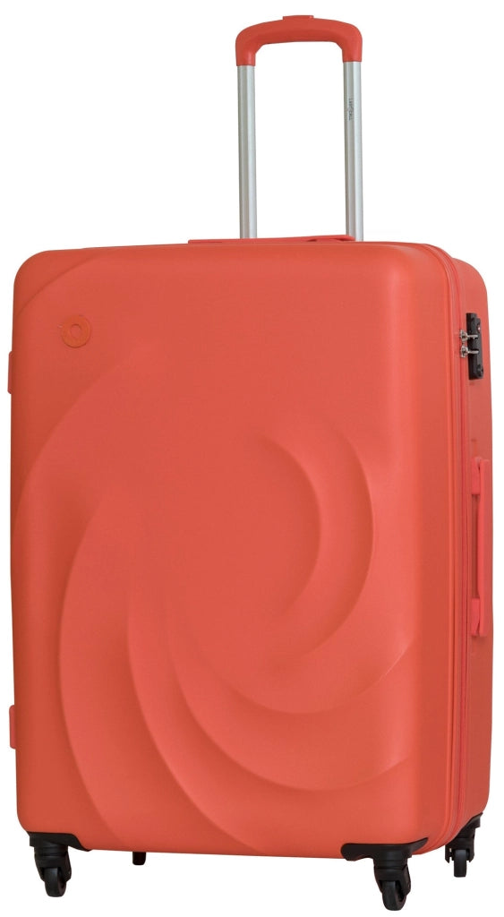 Set 3 Valigie Trolley Rigide in ABS 4 Ruote TSA Ravizzoni Estasi Corallo