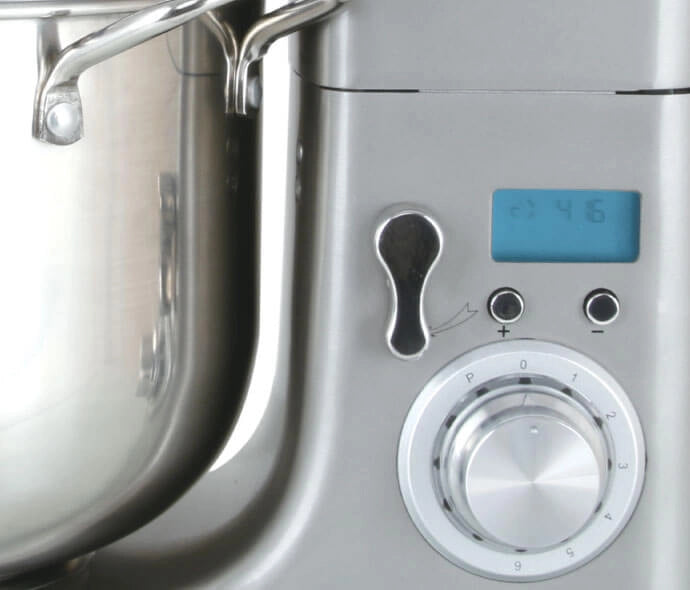 Rgv pastaprof pl10s impastatrice planetaria 10lt con doppio gancio, 6 velocità e display lcd 1500 watt