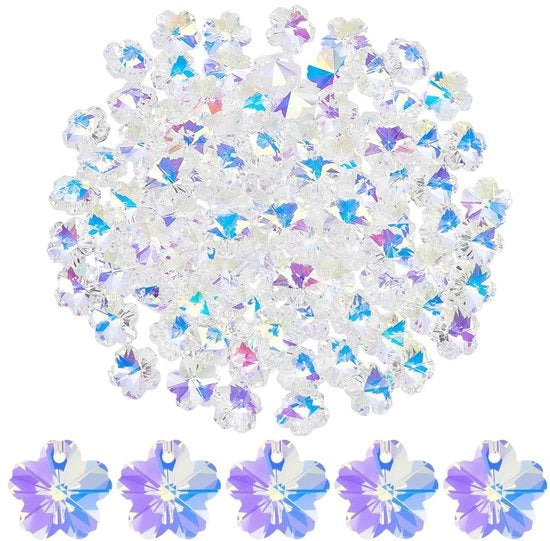 Scatola con 100 Perle di Vetro per Parassole e Decorazioni